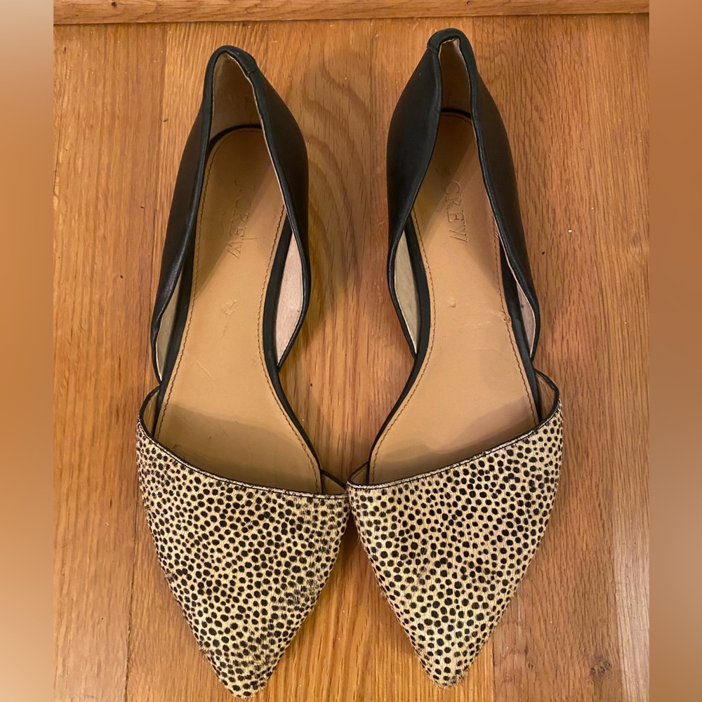 J. Crew Calf Hair / Leather Flats Size 9